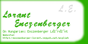 lorant enczenberger business card